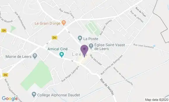 Localisation Crédit Mutuel Agence de Lannoy