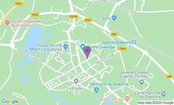 Localisation Crédit Mutuel Agence de Le Quesnoy