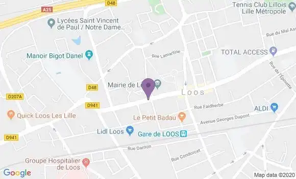Localisation Crédit Mutuel Agence de Loos lès Lille