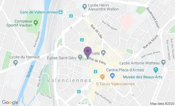 Localisation Société Générale Agence de Valenciennes Place d