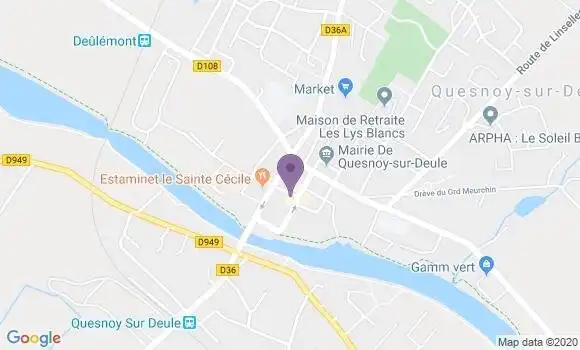 Localisation Crédit Mutuel Agence de Quesnoy sur Deule
