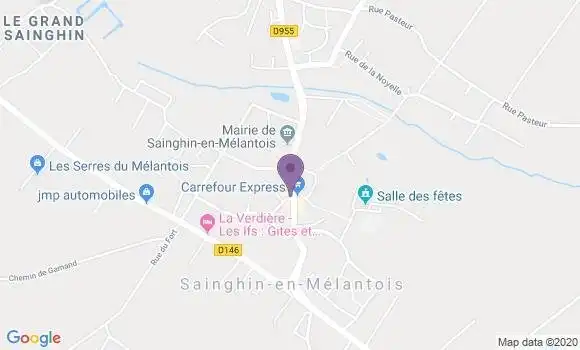 Localisation Crédit Mutuel Agence de Sainghin en Melantois