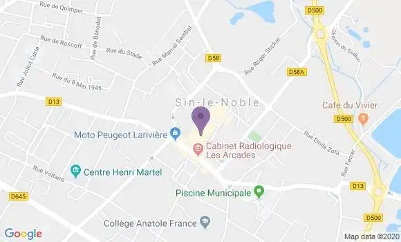 Localisation Crédit Mutuel Agence de Sin le Noble