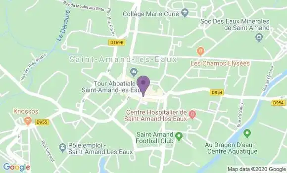 Localisation Crédit Mutuel Agence de Saint Amand les Eaux