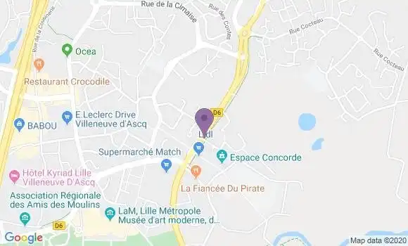Localisation Société Générale Agence de Villeneuve d