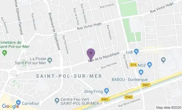 Localisation Crédit Mutuel Agence de Saint Pol sur Mer