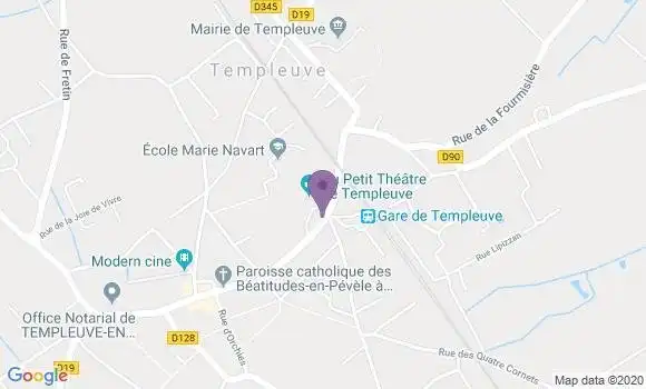 Localisation Crédit Mutuel Agence de Templeuve