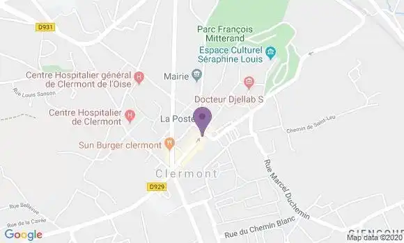 Localisation Crédit Mutuel Agence de Clermont