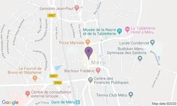 Localisation Crédit Mutuel Agence de Méru