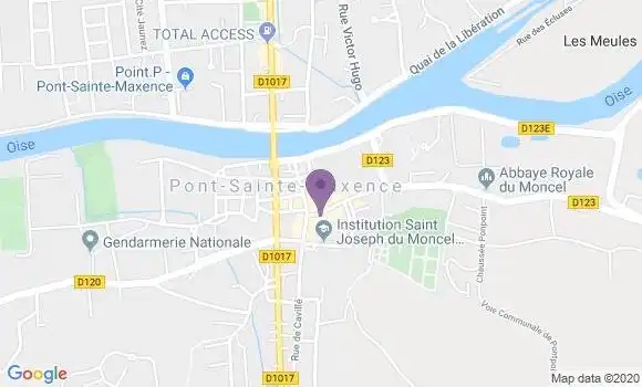 Localisation Crédit Mutuel Agence de Pont Sainte Maxence