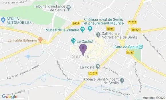 Localisation Crédit Mutuel Agence de Senlis