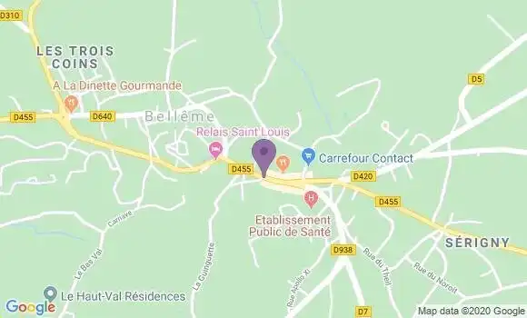 Localisation Crédit Mutuel Agence de Bellême
