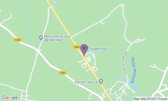 Localisation Crédit Mutuel Agence de Ceauce