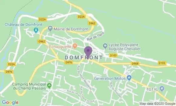 Localisation Crédit Mutuel Agence de Domfront