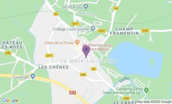Localisation Crédit Mutuel Agence de Le Mêle sur Sarthe
