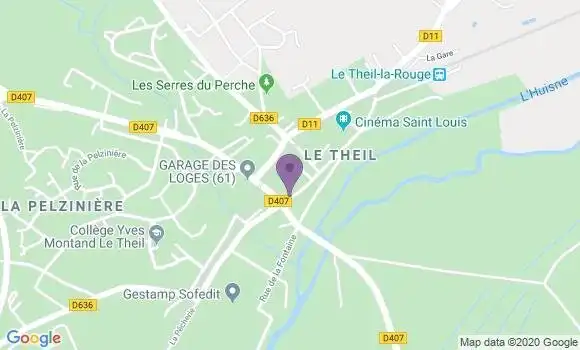 Localisation Crédit Mutuel Agence de Le Theil sur Huisne