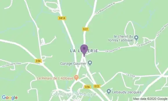 Localisation Crédit Mutuel Agence de Lonlay l