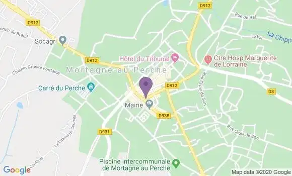 Localisation Crédit Mutuel Agence de Mortagne au Perche