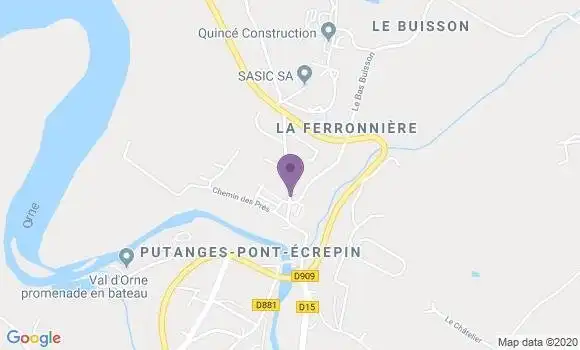 Localisation Crédit Mutuel Agence de Putanges Pont Ecrepin