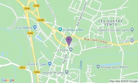 Localisation Crédit Mutuel Agence de Sées