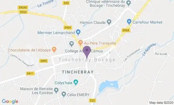 Localisation Crédit Mutuel Agence de Tinchebray