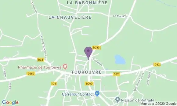 Localisation Crédit Mutuel Agence de Tourouvre