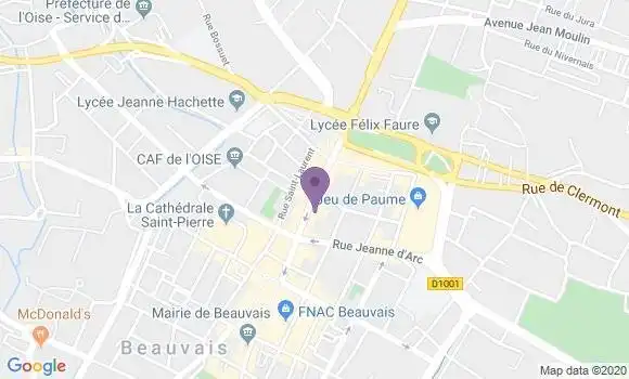 Localisation Société Générale Agence de Beauvais Gambetta