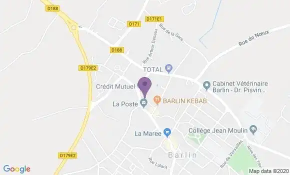 Localisation Crédit Mutuel Agence de Barlin