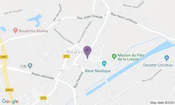 Localisation Crédit Mutuel Agence de Beuvry
