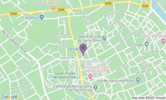Localisation Crédit Mutuel Agence de Blendecques