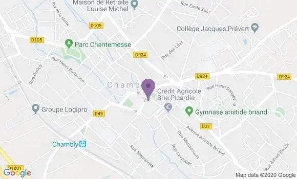 Localisation Société Générale Agence de Chambly