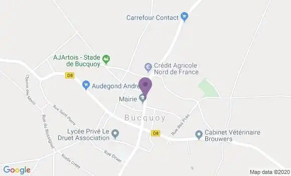 Localisation Crédit Mutuel Agence de Bucquoy