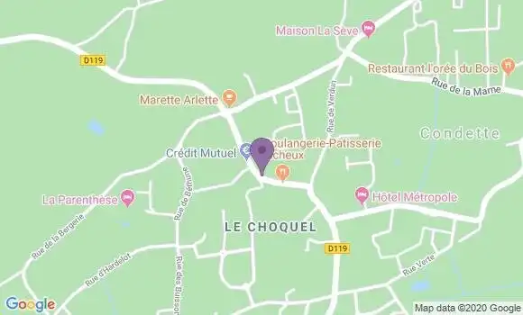 Localisation Crédit Mutuel Agence de Condette