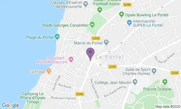 Localisation Crédit Mutuel Agence de Le Portel
