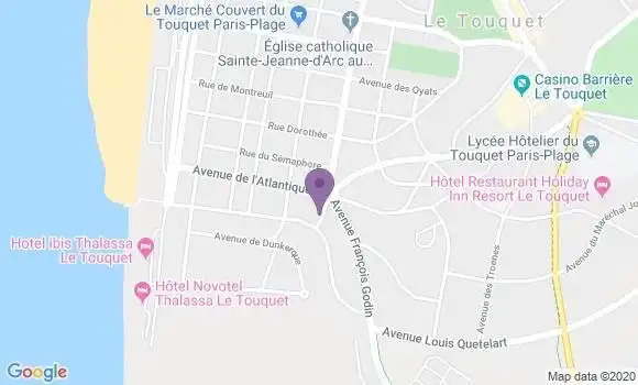 Localisation Crédit Mutuel Agence de Le Touquet Paris Plage