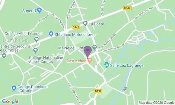 Localisation Crédit Mutuel Agence de Lumbres