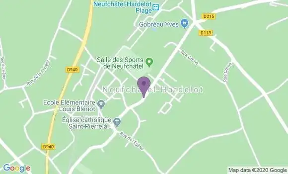 Localisation Crédit Mutuel Agence de Neufchâtel Hardelot