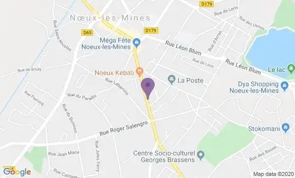 Localisation Crédit Mutuel Agence de Noeux les Mines
