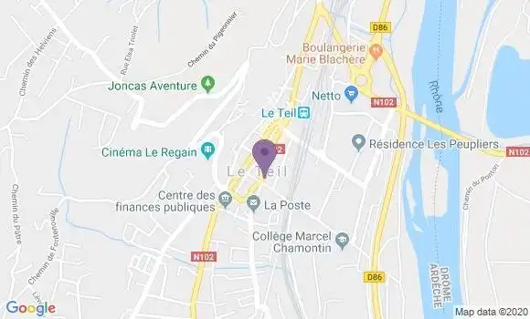 Localisation Société Générale Agence de Le Teil