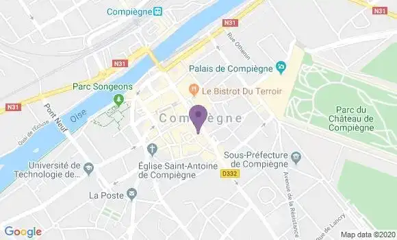 Localisation Société Générale Agence de Compiègne