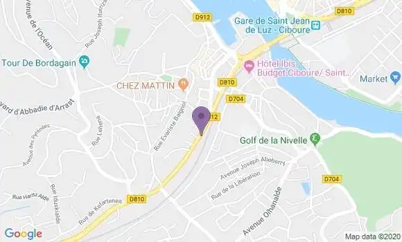 Localisation Crédit Mutuel Agence de Ciboure