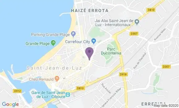 Localisation Crédit Mutuel Agence de Saint Jean de Luz