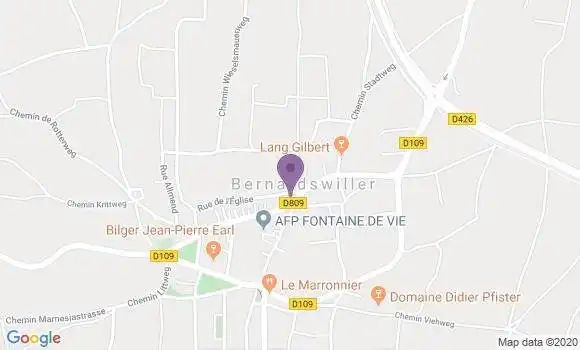 Localisation Crédit Mutuel Agence de Bernardswiller