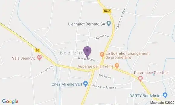 Localisation Crédit Mutuel Agence de Boofzheim