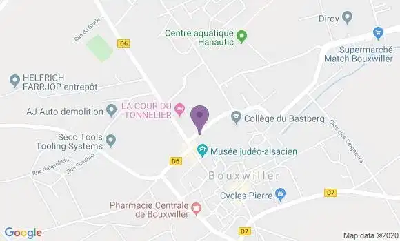 Localisation Crédit Mutuel Agence de Bouxwiller