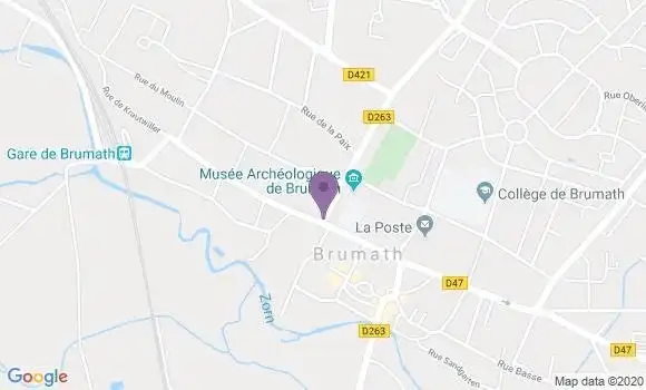 Localisation Crédit Mutuel Agence de Brumath