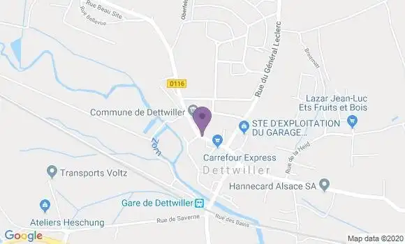 Localisation Crédit Mutuel Agence de Dettwiller