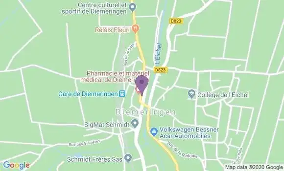 Localisation Crédit Mutuel Agence de Diemeringen