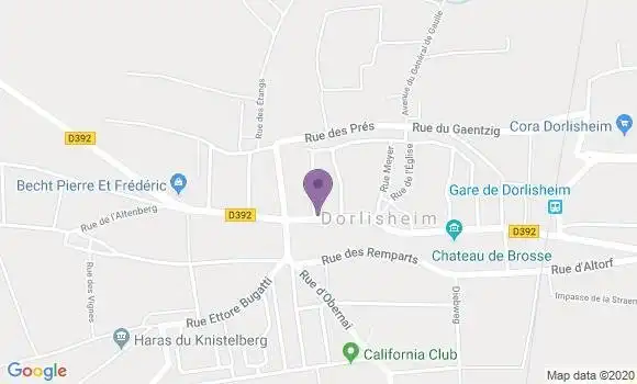 Localisation Crédit Mutuel Agence de Dorlisheim