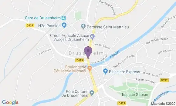 Localisation Crédit Mutuel Agence de Drusenheim